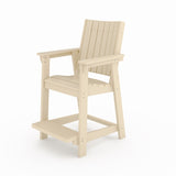 Modern Counter Chair Sleek HDPE Poly Lumber for Dining, Patio, and Garden Comfort B195P198785