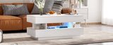 U-Can Lift-Top Coffee Table with 2 Drawers, Modern Coffee Table with Adequate Hidden Compartment, N724P290058K