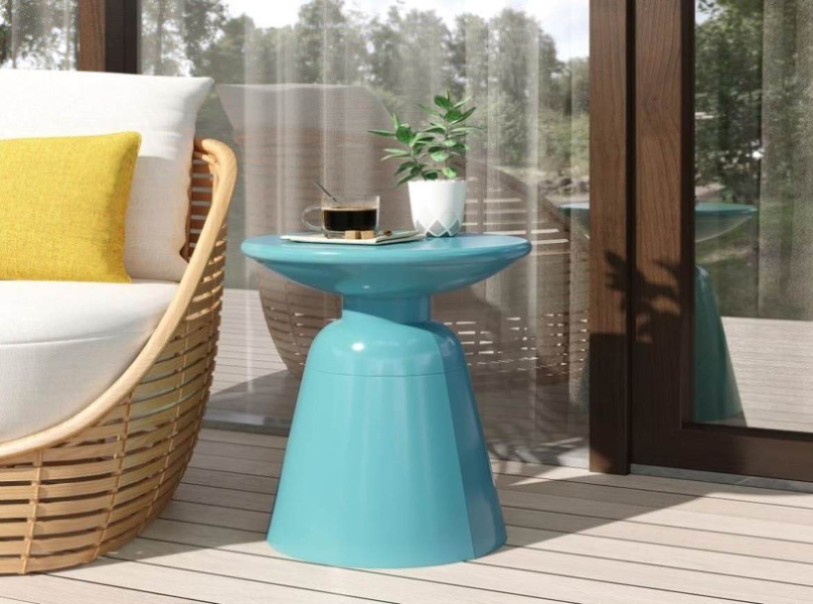 Collapse Metal Table Outdoor Metal end Table -Large 73615.00T – ZNTS Wholesale United States