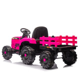 ZNTS Ride on Tractor with Trailer,24V 400W Powered Electric Tractor Toy w/Remote Control,electric car for W1578P194694