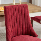 Rayon Cloth Flocking Linen Dining Chairs Channel Kitchen Dinner Chair Comfy Fabric Upholstered W1143P233647