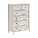ZNTS Classic White Finish Chest of 6 Drawers Storage 1pc Modern Bedroom Furniture Farmhouse Style B011P176909