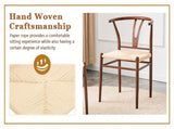 Wesborn Chair-Y-shaped Medieval Style Armchair for Dining Table, Woven Seat W2920P430784