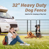 ZNTS Dog Playpen Indoor Outdoor, 32" Height 8 Panels Fence with Anti-Rust Coating, Metal Heavy Portable W1134142985