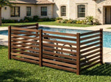4Panel Solid Fir Wood Outdoor Privacy Screen, NoDig AC Unit Cover Fence with Ground Stakes, 33312430