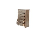 ZNTS Natural Finish Striking Wooden 1pc Chest Of Drawers Storage Bedroom Furniture Rustic Gray Oak / B011P193967