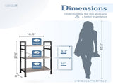 3 Tier Bookshelf, Free Standing Shelf, Bookcase Shelf Storage Organizer, Industrial Book Shelves for 86397148