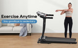 ZNTS NEW Home Folding Treadmill with Pulse Sensor, 2.5 HP Quiet Brushless Motor , 7.5 MPH, 300LBS Weight N728P182196B