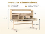 Height Adjustable Kids Study Desk with Storage & Tiltable Desktop, Ideal for Growing Children 3 37818285