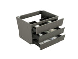 Alice-30F-102,Floor cabinet WITHOUT basin, Gray color, With three drawers, Pre-assembled W1865107751