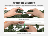 96"x72" Artificial Faux Ivy Leaf Fence Screen for Exterior Garden, Yard, Balcony, Patio 75759467