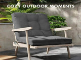Outdoor High Back Chair Cushions Set of 2, 42"x21"x4" Tufted Waterproof Patio Cushion for Rocking & 51827174
