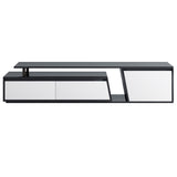 U-Can Modern, Minimalist Rectangle Extendable TV Stand, TV Cabinet with 2 Drawers and 1 Cabinet for WF311369AAB