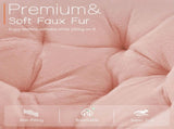 Comfortable Disc Chair Faux Fur Chair for Bedroom, Living Room, Pink 07161263