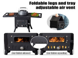 Wood Camping Stove Black 57.5*31*37cm 06858771
