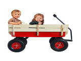 outdoor sport wagon tools cart wooden side panels air tires Wagon 15358137