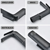 Single Hole Bathroom Faucet in Matte Black W105965435