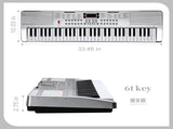 GEP-110 61 Key Lighting Keyboard with Piano Stand, Piano Bench, Built In 27709618