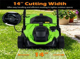 12Amp Corded Push Lawn Mower, 14 Inch Cutting Width Electric WalkBehind Mower with 5Position 94731055