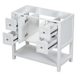 36'' Bathroom Vanity without Sink,Free Standing Vanity Set with 4 Drawers& Soft Closing Doors,Solid WF317175AAK