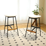 Modern Set of 2 Bar Stools Comfortable & Stylish Counter Height and Bar Height Bar Stools,Soft W2105P145999