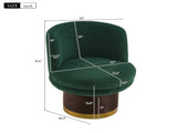 360&degSwivel Accent Chair Round Swivel Chair Barrel Chair Upholstered Swivel Chair for Living Room, N763P331762F
