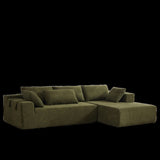 Modern Chenille Upholstered Sectional Couch Set,Modular 108" L Shaped Sectional Living Room W834P240007