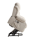 Power Lift Recliner Chair with Heat and Massage Electric Fabric Recliner Chair for Elderly with Side W1807P298601