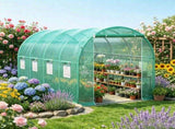 15' x 7' x 7' Walk-in Tunnel Greenhouse, Portable Hot House with Galvanized Steel Hoops & 8 Roll-up 63333319
