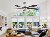 52" 5PCS Solid Wood Blades Ceiling Fan with Lights Remote Control,Quiet DC Motor 3 Blade Ceiling W3596P460840