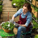 Rolling Garden Cart with Cushioned Backrest & Seat, Outdoor Gardening Stool for Planting, Garden 41309399