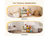 Kids Bookshelf with Basket, 33" x 32" Storage Shelf with Fabric Bin, Ideal for Books, Toys, 87746940