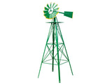 8FT Weather Resistant Yard Garden Windmill Green 92608943