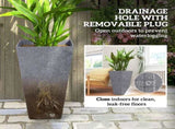 Set of 3 Plastic Flower Pots 02384449