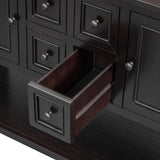 Cambridge Series Ample Storage Vintage Console Table with Four Small Drawers and Bottom Shelf for 41041948