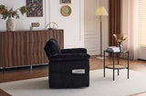 Single Chair 33 Inch Oversized Reading Chair Comfortable Cushioned Lounge Armchair Soft Chenille W1829P265018