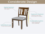 Wooden Dining Chairs Set of 4, Kitchen Chair with Padded Seat, Upholstered Side Chair for Dining 39830462
