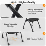 1 Pack Stackable Conference Room Chairs with Wheels, Folding Office Chair with Rebound Back, Padded 56646231