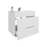 One door Batroom Vanity Hatta, Two Drawers and Open Shelf, Includes Hardware, White B200P313683