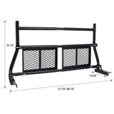 Pickup Truck Headache Rack,Adjustable Steel Truck Back Rack Mesh Window Protector Head Frame W465P262031