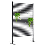 71.26''x46.65'' Outdoor Screens Freestanding,Metal Fence Panels for Outside, Slatted W1422P270178