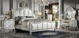 Champagne and Bone White Tufted Vanity Stool B062P215392