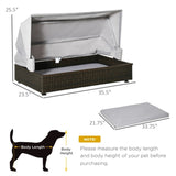 ZNTS Dog Bed /Cat House / Rattan Pet Sofa （Prohibited by WalMart） 02409395