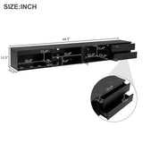 ON-TREND Modern APP Controlled LED TV Stand for TVs Up to 105'', Faux Marble Tabletop Media Console N721P171537B