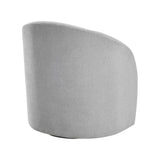 Light Gray Boucle Swivel Barrel Chair 1pc Solid Wood Durable Contemporary Living Room Furniture B011P305081