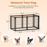 ZNTS Dog Crate 47.2" Dog Kennel for Small Medium Dogs, Puppy Dog Playpen with Top, Pet Cage, Indoor, W1162P245311