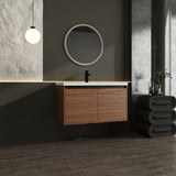 LEVISTAR Brown 36 Inch Bathroom Vanity with resin Countertop Sink, 2 Doors Bathroom Cabinet Set W1972P165047