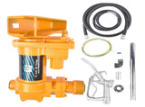 12V 15 GPM Yellow Fuel Transfer Pump Discharge Hose Manual Nozzle Kit 87500842
