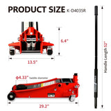 Floor Jack, 3.5 Ton Low Profile Floor Jack, Heavy-Duty Steel Racing Floor Jack with dual Piston W1239115449