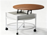Round Lift Top Coffee Table with RGB LED Lights, 26.8" 26.8" 21.6" 56958172